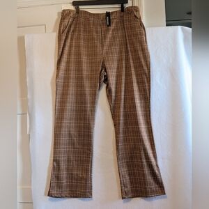Kristin Nicole Elastic Waist Women's Classic Plaid Trousers. Plus 3X NEW Pants